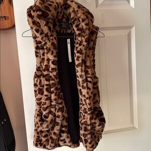 Love Tree Faux Fur Hooded Vest NWT